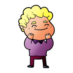 cartoon friendly man