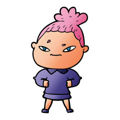 cartoon woman