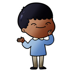 cartoon happy boy