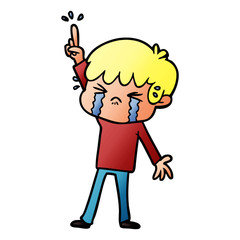 cartoon boy crying