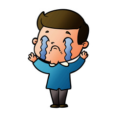cartoon man crying