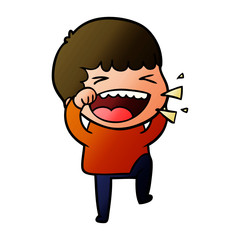 cartoon laughing man