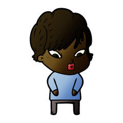 cartoon woman