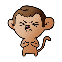 cartoon annoyed monkey