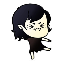 annoyed cartoon vampire girl