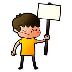 cartoon happy boy