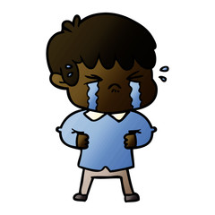 crying boy cartoon