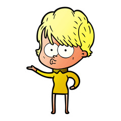 cartoon woman