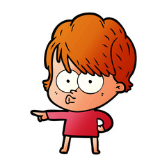 cartoon woman