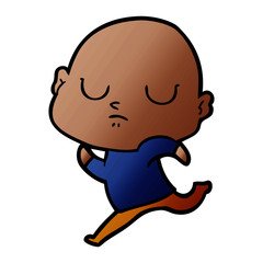 cartoon bald man