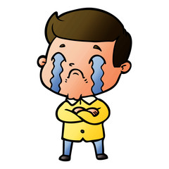 cartoon man crying