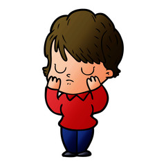 Obraz premium cartoon woman