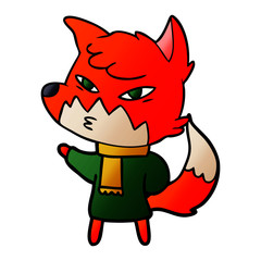 clever cartoon fox