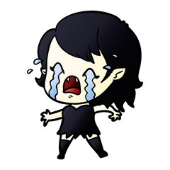 cartoon crying vampire girl