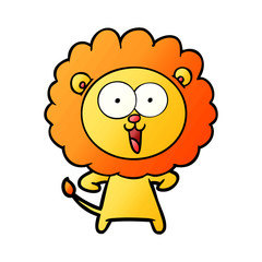 happy cartoon lion