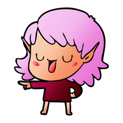 cartoon elf girl