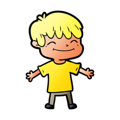 cartoon happy boy
