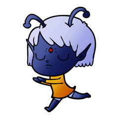 cartoon alien girl