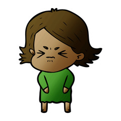 cartoon angry girl
