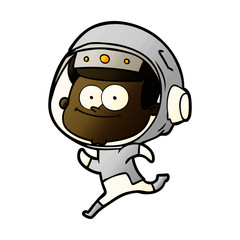 Fototapeta premium happy astronaut cartoon