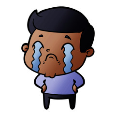 cartoon man crying