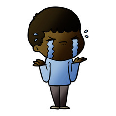 cartoon man crying