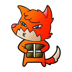 clever cartoon fox