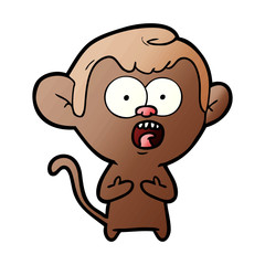 cartoon shocked monkey