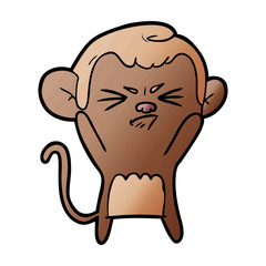cartoon angry monkey