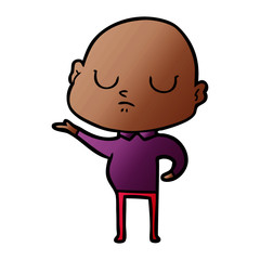 cartoon bald man