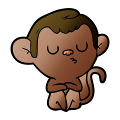 Obraz premium cartoon monkey