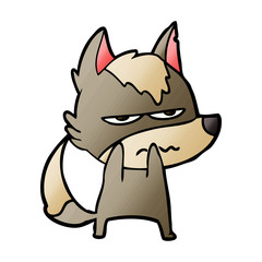 cartoon annoyed wolf