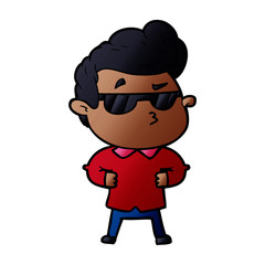 cartoon cool guy