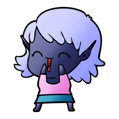 cartoon elf girl