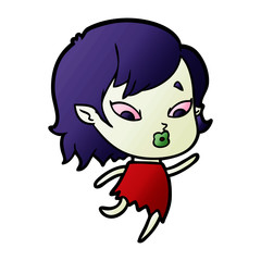 cute cartoon vampire girl