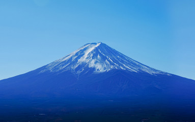 blue sky fuji mountain