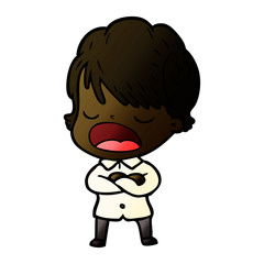 cartoon woman talking