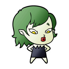 cute cartoon vampire girl