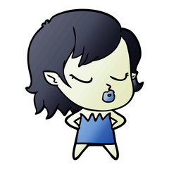 cute cartoon vampire girl