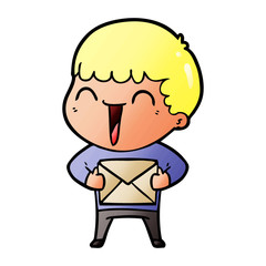 Fototapeta premium cartoon happy man