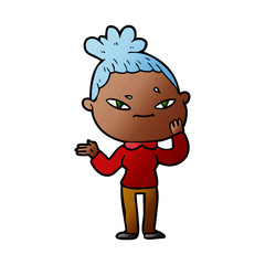 cartoon woman