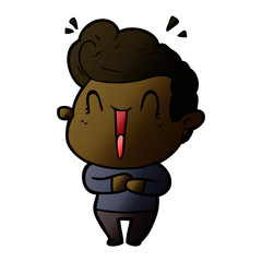 excited man cartoon