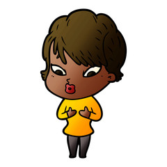 cartoon woman