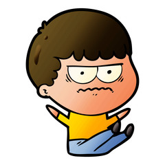 cartoon annoyed man