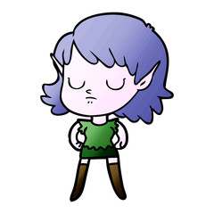 Obraz premium cartoon elf girl