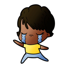 cartoon woman crying