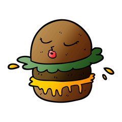 cartoon fast food burger