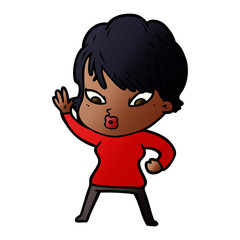 cartoon woman