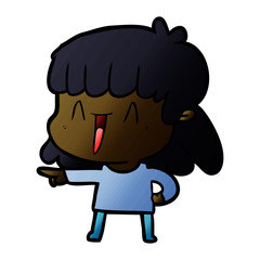 cartoon woman