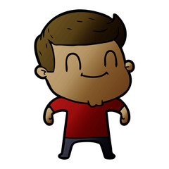 cartoon friendly man